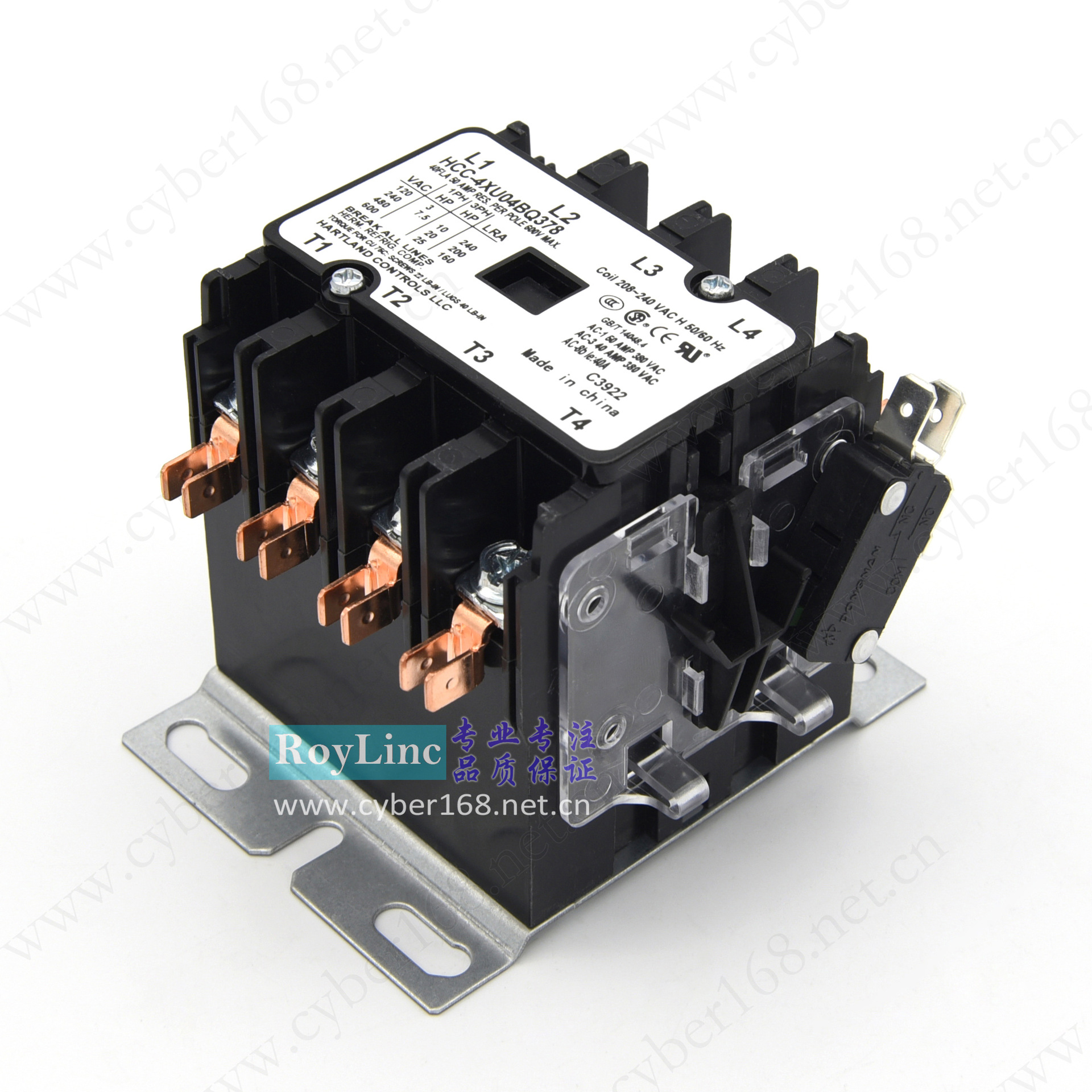 208V-240V 40A HCC-4XU04BQ交流充电桩充电站UL 四极交流接触器