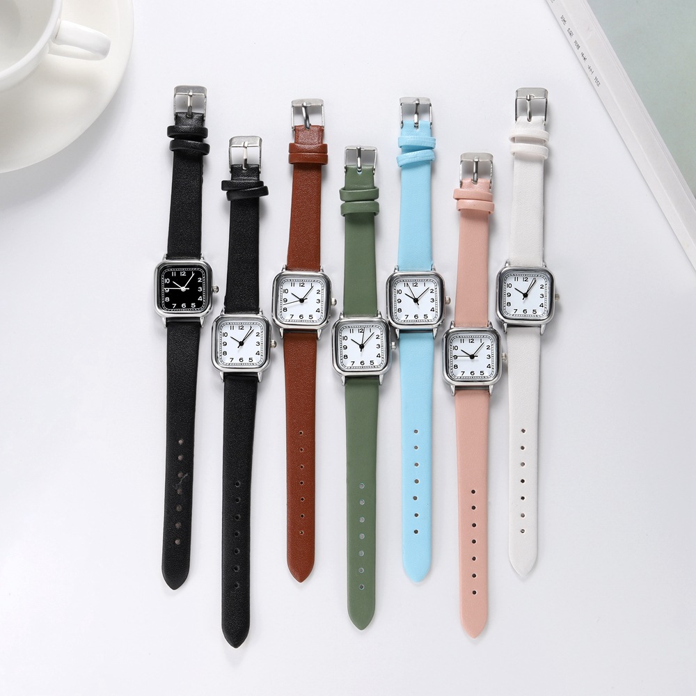 Live broadcast of new Instagram Fengsen series digital fashion minimalist square small dial student belt women's watch_voghion.com