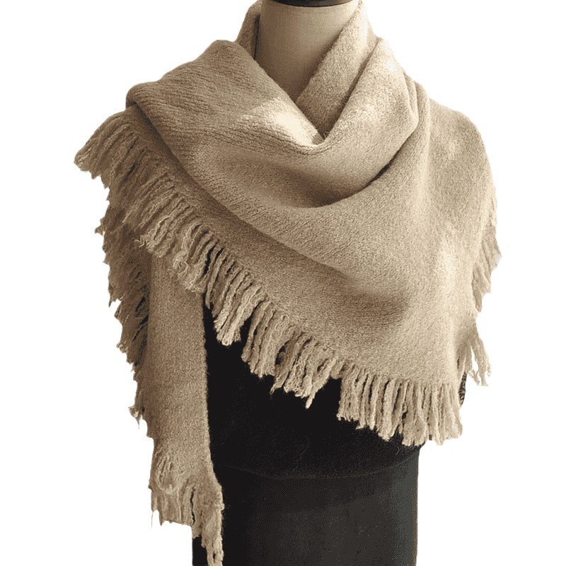 Dune vagabundo sensación de lana mezclada toalla de triángulo bordilla temperamento universal mantle bufandas de cuello coreano inns