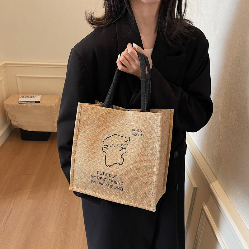 大容量のトートバッグのハンドバッグ麻布の新型の外出の漫画のキャンバスのカバンの女性のファッションの手提げ袋は郵送します。|undefined