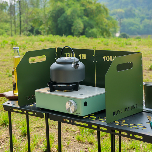Outdoor cassette stove windshield gas stove stove folding windshield picnic camping equipment supplies stove head cover