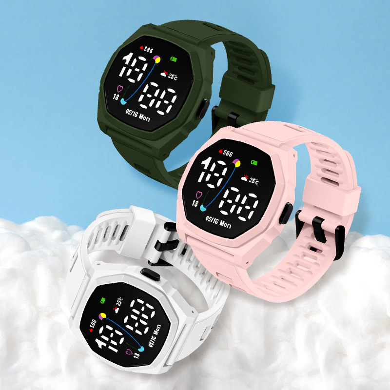 Transfronterizo nuevo clásico retro casual LED moda táctil reloj electrónico Estudiante hombres y mujeres reloj deportivo digital