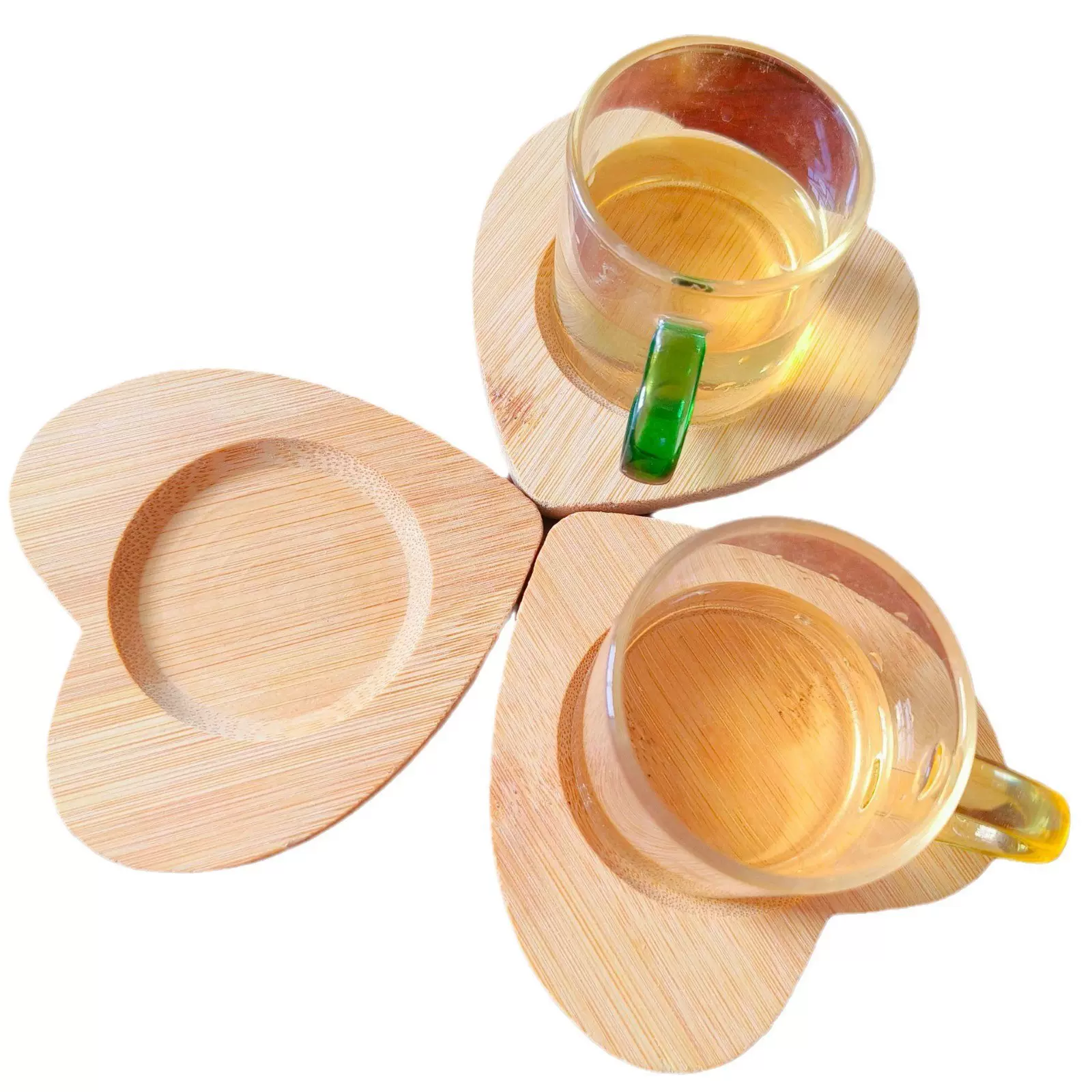 茶杯垫隔热杯托楠竹茶托功夫茶配件茶道防烫垫早茶杯垫