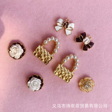 2022新款小香风韩版合金饰品配件头饰发夹手机壳DIY配饰清新发夹