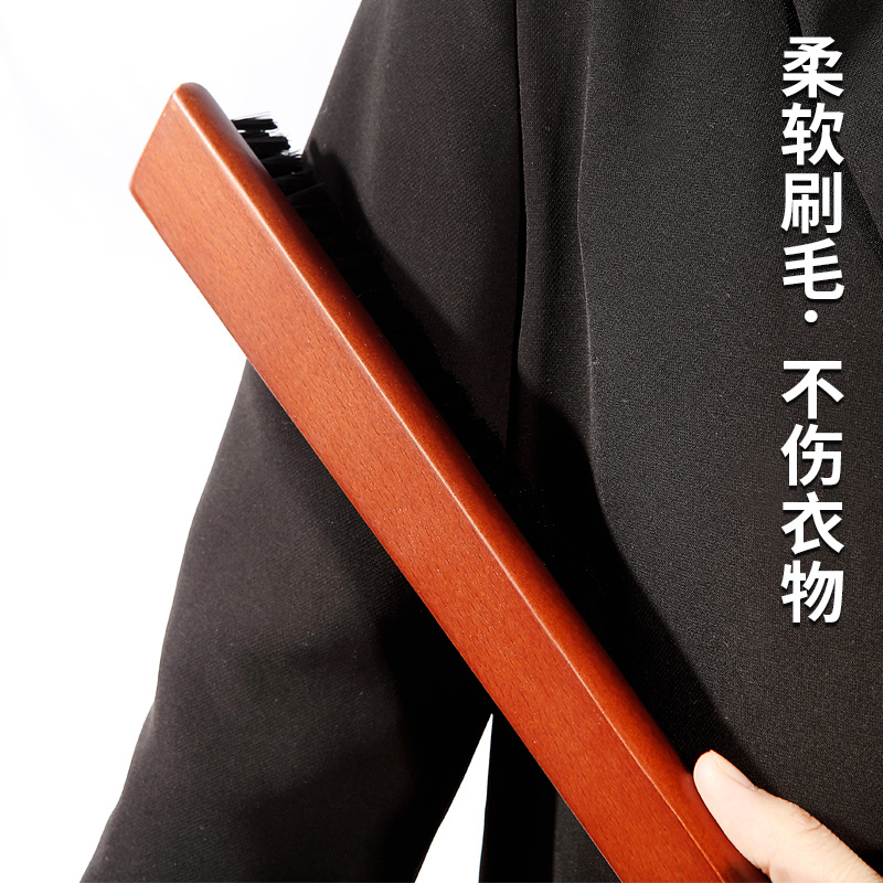 En stock al por mayor de madera maciza ropa cepillo de mango largo cepillo de madera zapatos cepillo traje Hotel habitación especial traje cepillo al por mayor