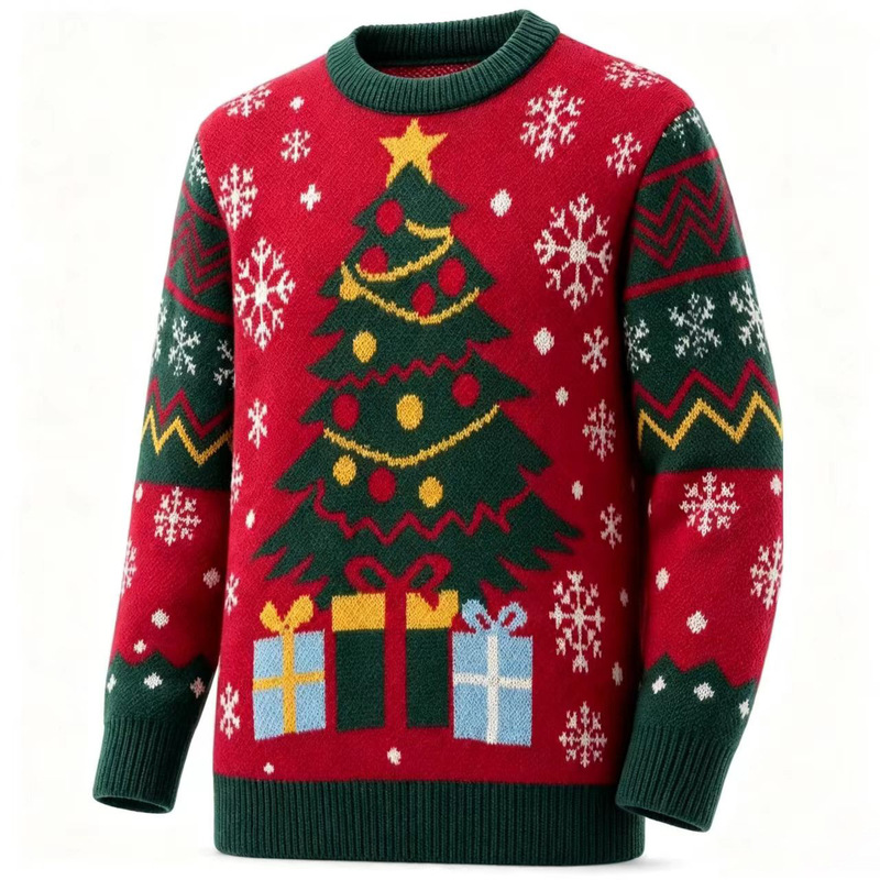 Christmas Sweaters for Export to Europe and America, Available with Custom Designs and Patterns, Men's and Women's Styles, Printed Christmas Party Holiday Sweaters