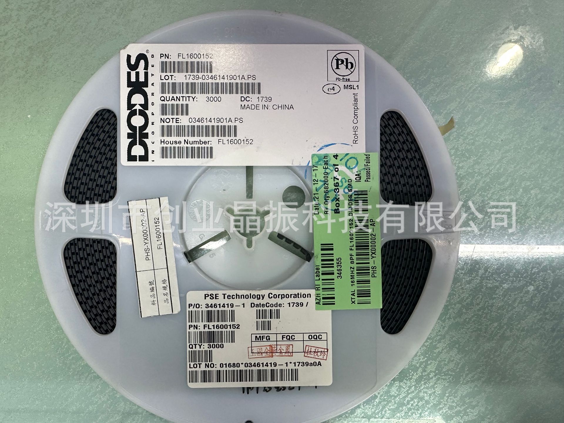 ECERA/亚陶 FL1600152 3225 16.000MHZ 16MHZ 16M 8PF 10PPM 无源