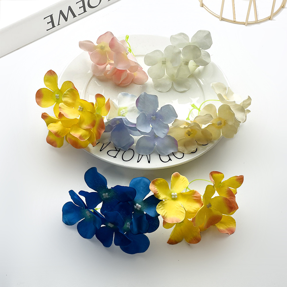 Simulation hydrangea string diy hairpin headdress wreath material antique hanfu decorative gift box with flower photography props