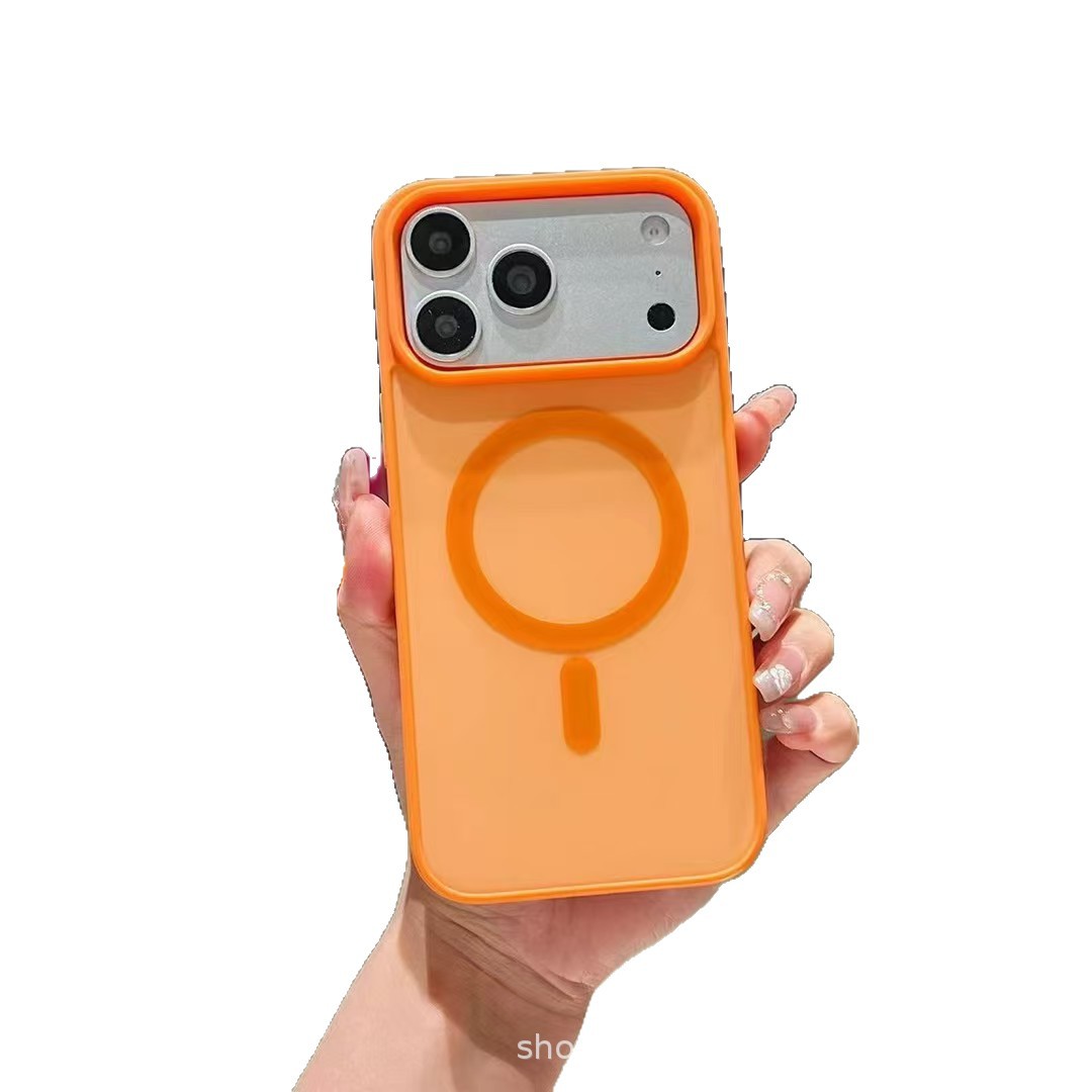Nuevo impacto de la piel succión de color para iPhone17promax caso de teléfono móvil cuatro líneas de molde manzana 16 color