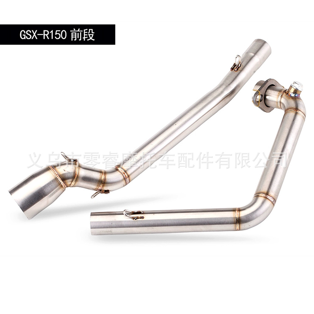 Motorcycle Modification Exhaust Pipe Suitable for Suzuki Gsx-R150 2017-2021 Stainless Steel Front Section Full Section