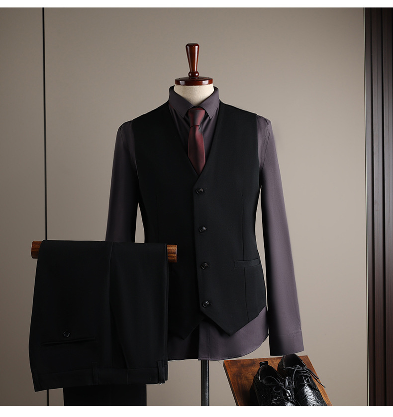 Slim Fit Business Suit For Men Professional Formal Wedding Attire_voghion.com