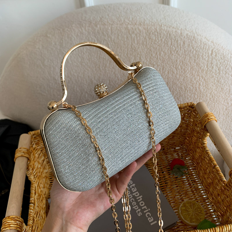 Cadena de alto grado rhinestone bolsa de las axilas INS de alto aspecto Lock bolso Moda brillante hombro crossbody bolsa