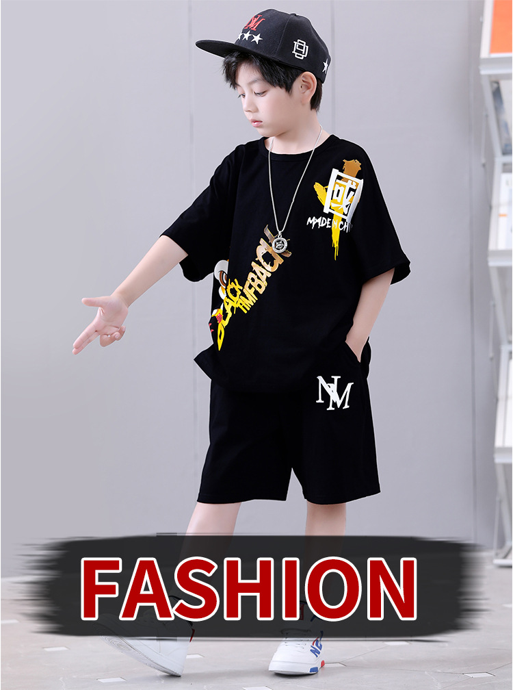 Sportssett 2023 Nye kortermede shortser for barn Sommerklær for gutter Kule og trendy_voghion.com