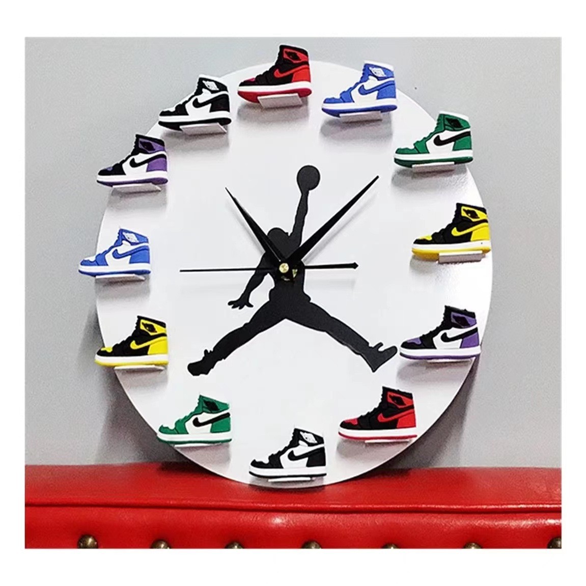 Three-dimensional shoes with white black soles