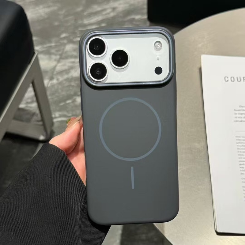 跨境iPhone17PROMAX柔润肤感磁吸手机壳适用苹果16简约PC保护套15|undefined