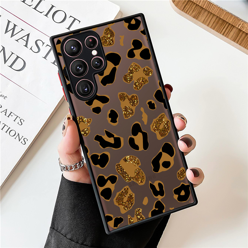 45g Weight Samsung Applicable Brands Phone Cases Classification PC, tpu Material Leopard Pattern Streetwear Style PC Tpu Leopard Streetwear Phone Cases Phone Accessories 3