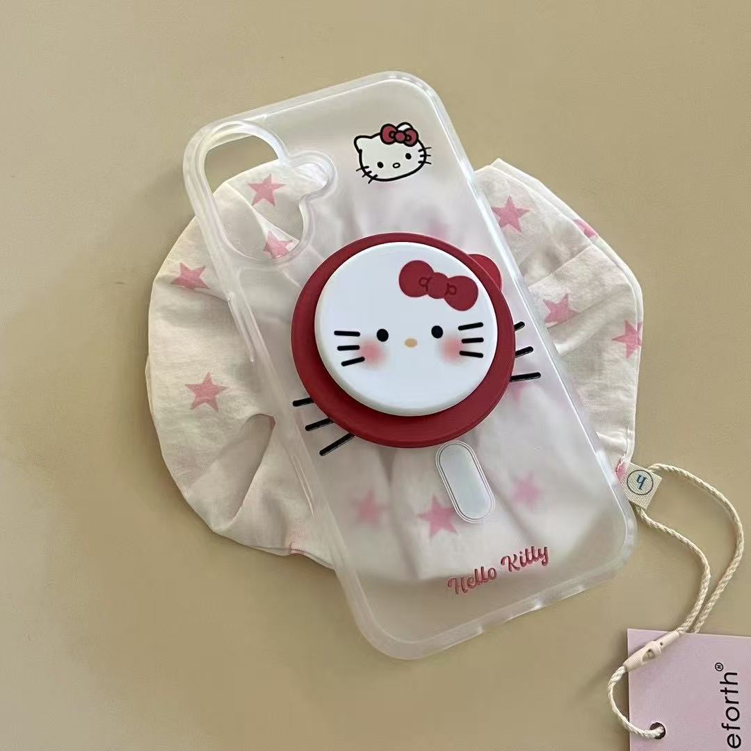 Chica ins emoji kt rojo esmerilado para iphone15 soporte magnético 16ProMax Apple 14/13 nuevo