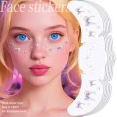 跨境蝴蝶脸贴纹身贴防水亚马逊Children's temporary face tattoo