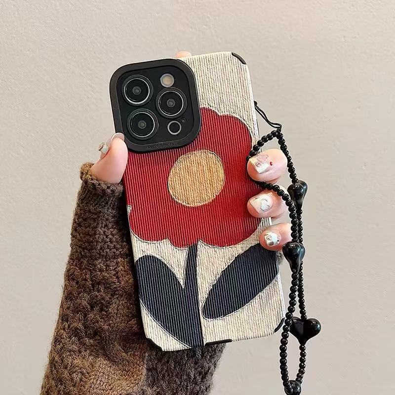 Advanced sense retro cártamo para cadena iphone16ProMax 14 Apple 15 funda para teléfono móvil 13 mujer 16 simple