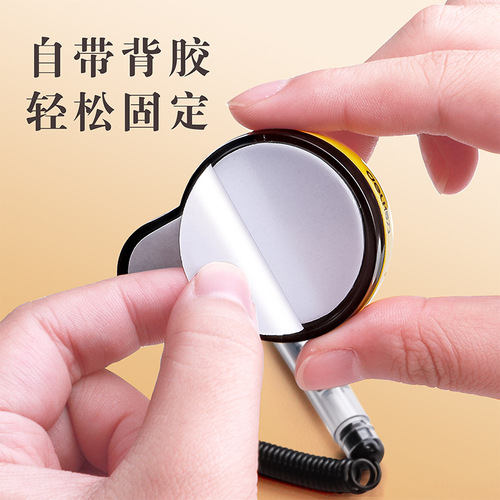 Deli desk pen gel pen desktop fixed pen holder with line signature pen with rope sticky table water pen front desk counter pen