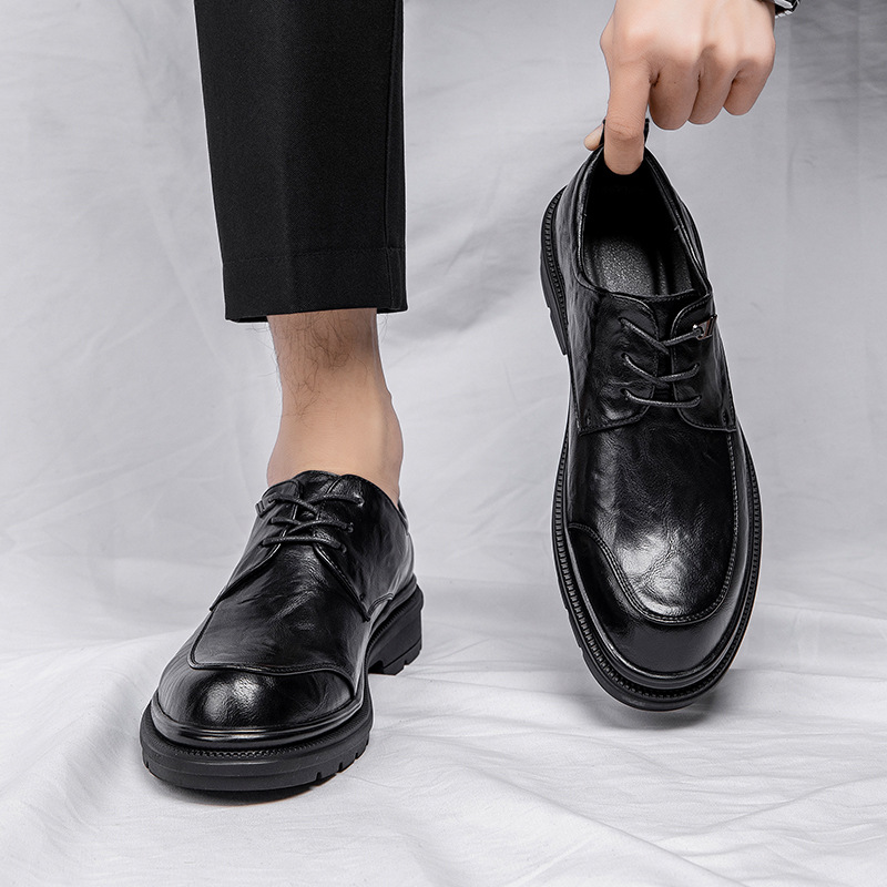 2024 Nuovo vestito da lavoro casual piedi larghi in pelle morbida suola scarpe da uomo stile britannico 1683_voghion.com