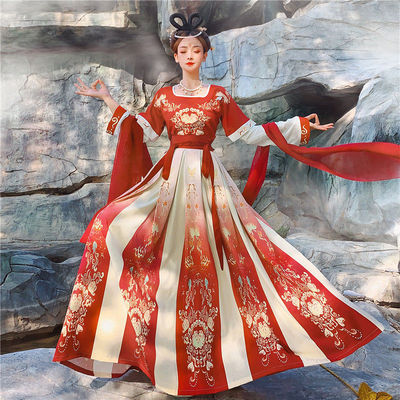 Women chinese dresses hanfu ming qing dynasty princess film cosplay dresses Traditional fairy dresses female waist Chinese style skirt