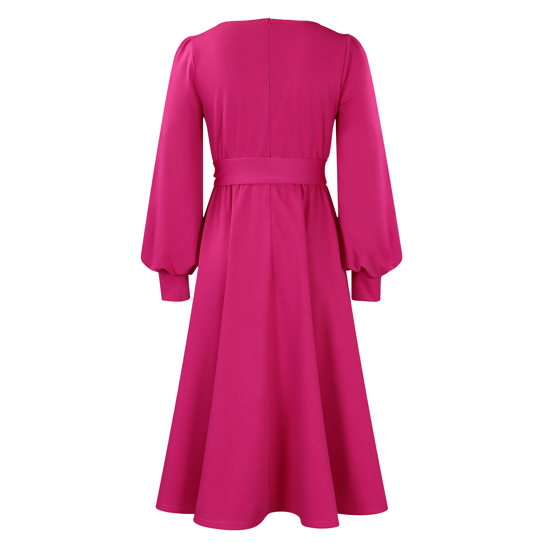 Women's Regular Dress Simple Style Round Neck Long Sleeve Solid Color Midi Dress Holiday Daily display picture 35