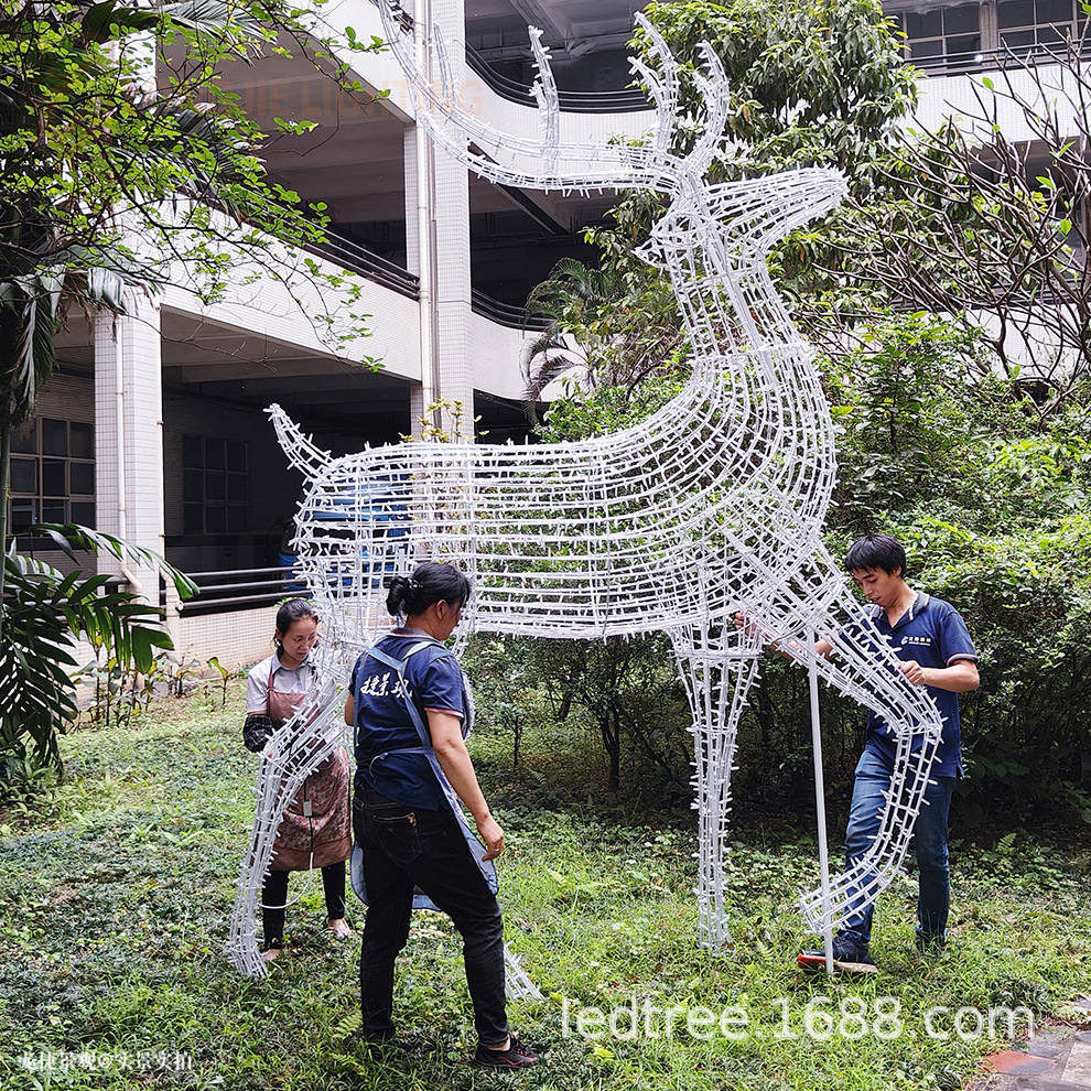 4 metros de altura 2,5 metros de longitud LED iluminado ciervo lámpara de modelado LED lámpara de modelado de Navidad iluminada lámpara de animales