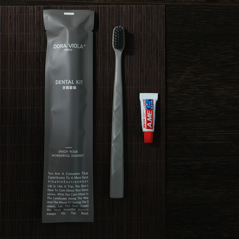 Estu High-End Star Hotel B&B Disposable Toothbrush Set Comb Disposable Slippers Set Printed with Logo