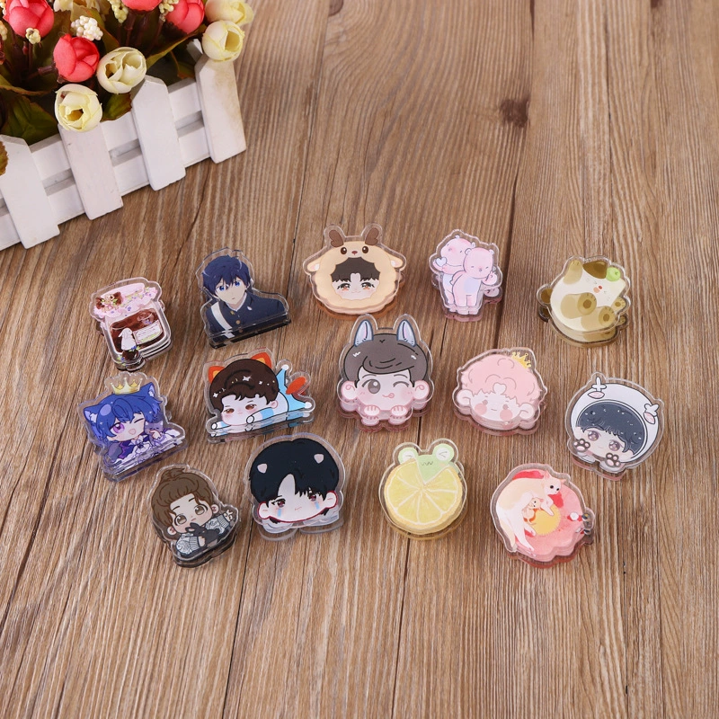 Акриловый Прозрачный Полипропиленовый зажим креативный Канцелярский Зажим студенческий зажим для заметок анимация периферийная рука зажим для счета сердце девушки DIY