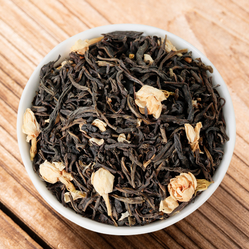 Wholesale loose-leaf green tea with jasmine flowers, 2024 new tea, strong aroma, iron can packaging, high-end gift box packaging, bagged for gifting