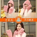 Демисезонный бархатный шарф, шапка, перчатки, «три в одном», 3 предмета, оптовые продажи