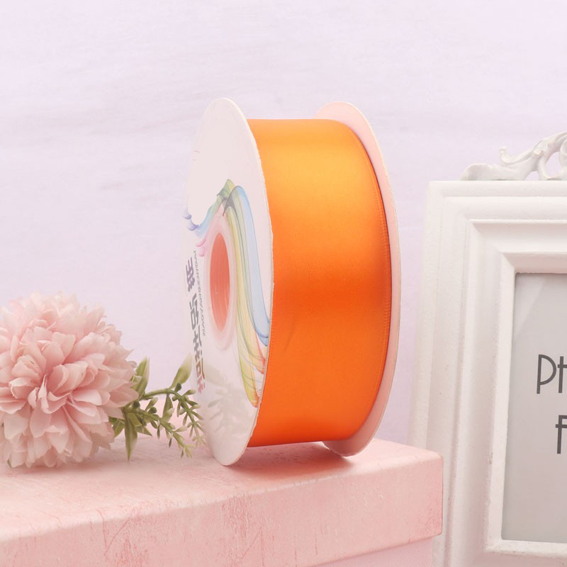 Cinta de satén de doble cara de 4 cm para manualidades, cinta de poliéster, cinta para flores, cinta de seda, cinta para decoración de pasteles, cinta para cajas de regalo, accesorios para el cabello, lazos para regalo image 46