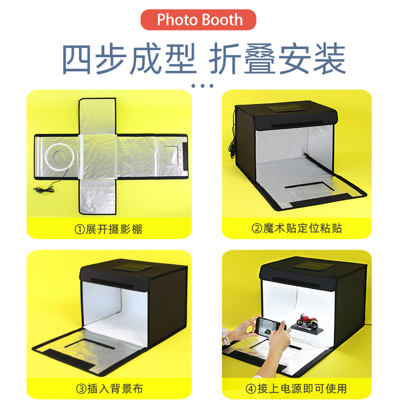 Popular 40 60cmled estudio pequeño softbox fotografía caja de luz fotografía equipo fotografía traje