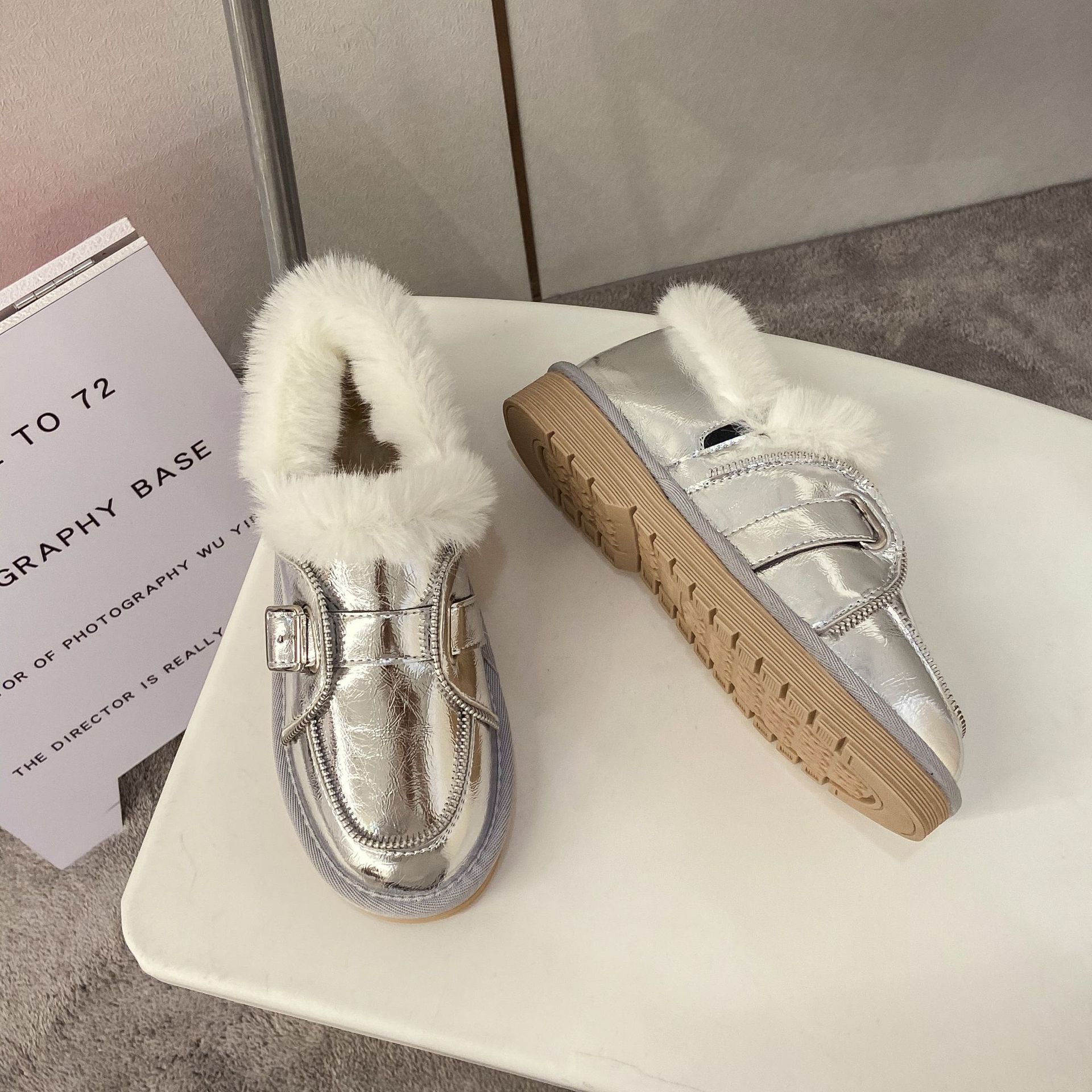 Motorcycle snow boots for women 2025 winter new Korean style…