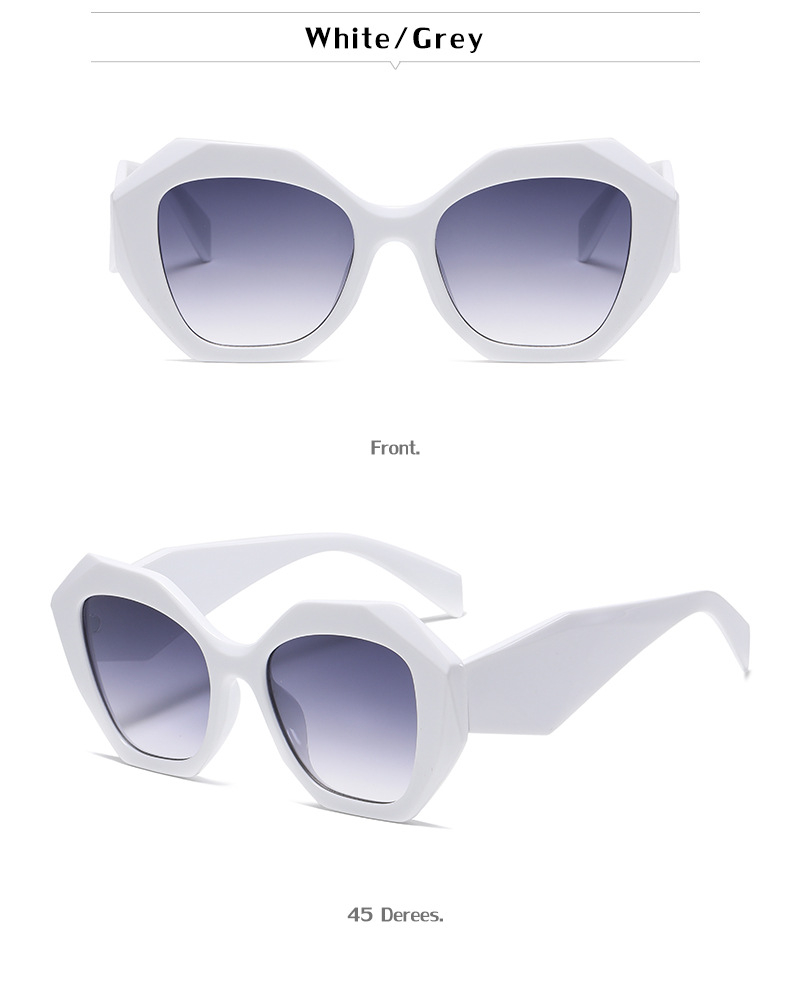 نظارة شمسية أنثى 2022 نظارات شمسية جديدة غير منتظمة الإطار المرأة الأوروبية والأمريكية النظارات الشمسية ذات الإطار الكبير عبر الحدود display picture 9