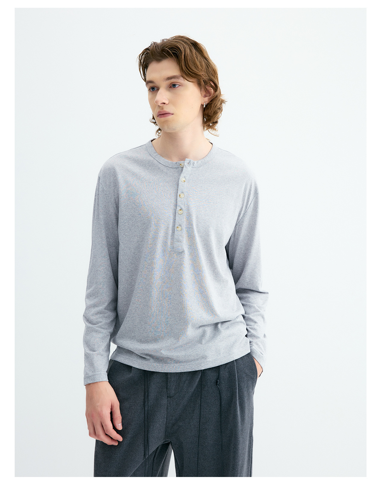 UNF 250g Henry Neck Long-Sleeve Tee