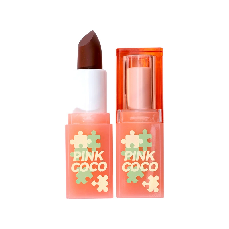 Плюшевая подушка-пазл Pink Coco, красная, с мягким низким насыщением, матовый макияж помада цвета