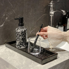 酒店衛浴衛生間洗手洗漱台浴室漱口杯托盤香薰首飾收納盤子置物架