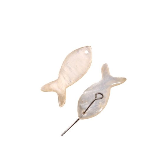 Natural Shell Colorful Aurora Small Fish Single Hole Pendant Fish Jewelry Accessories DIY Earrings Headwear Pendant Material