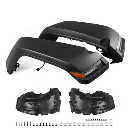 Suitable for 07-17 Jk Modified to Jl Wrangler, High and Low Wide-Body Wheel Arches with Lights and Inner Lining