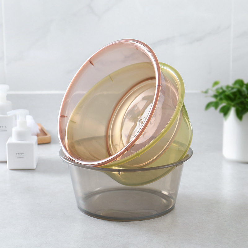 Transparent Washbasin Laundry Basin for Home Use, Large Capacity, Simple and Durable Plastic Basin for Student Dormitory Washing Transparent Washbasin Laundry Basin for Home Use, Large Capacity, Simple and Durable Plastic Basin for Student Dormitory Washing