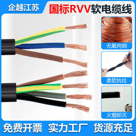 厂价直供RVV护套线国标纯铜电缆阻燃电源线国标铜芯户外插排电线