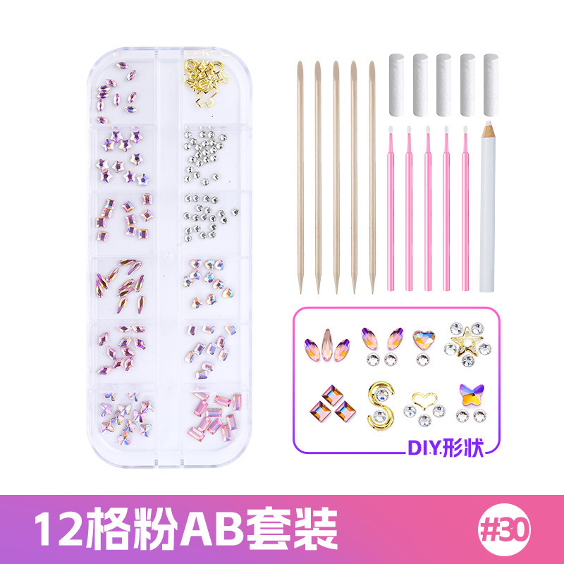 希音の熱い販売の歯のドリルのセットの平底の愛の馬の目のドリルの多種の型番の美の歯の飾りはツールのセットを持ちます。|undefined