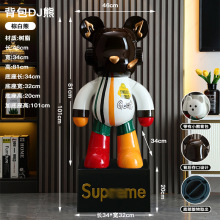 手绘DJ暴力熊落地大型摆件客厅酒店直播创意2025新品厂家一件代发