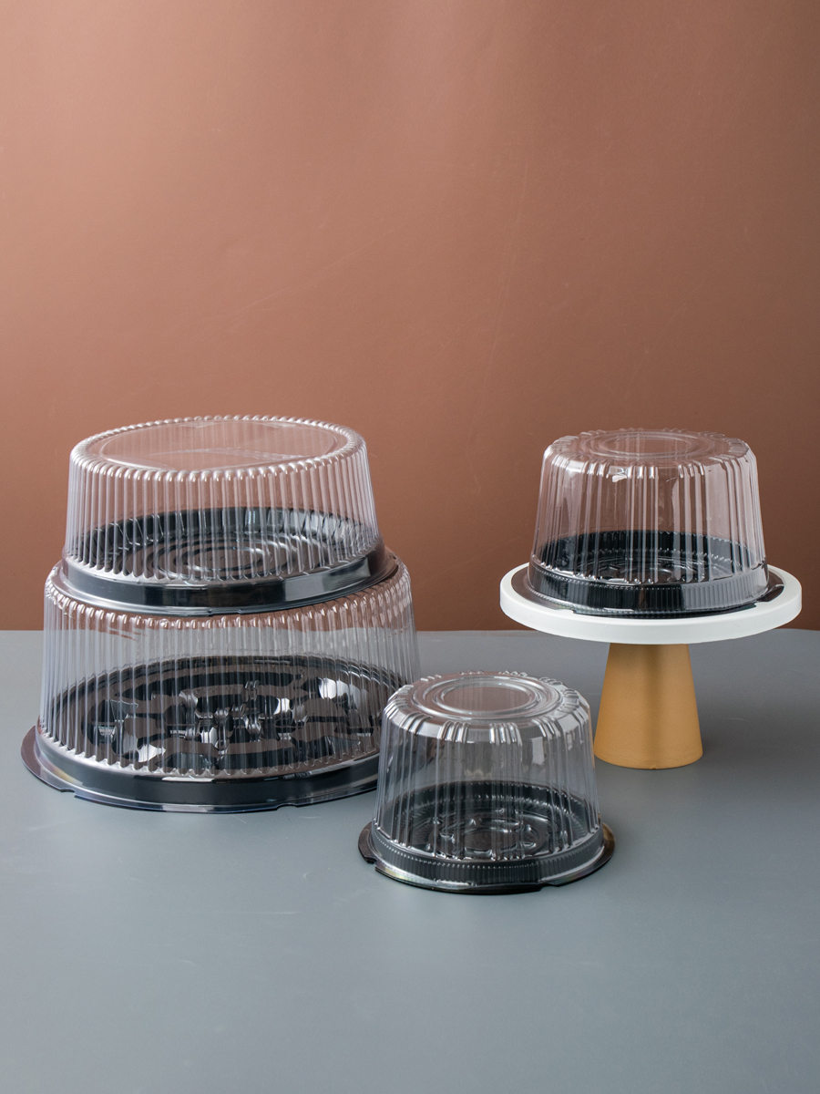 3/4 / 4 / 6 / 8 / 9 / 10 / 11 / 14 pulgadas caja de pastel transparente caja de embalaje de pastel de cumpleaños qifeng mousse caja de embalaje