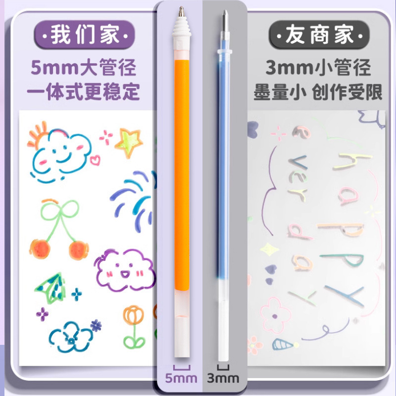 果冻笔3D立体手账标记笔方鱼彩色荧光变色划重点厂价包邮涂鸦|undefined