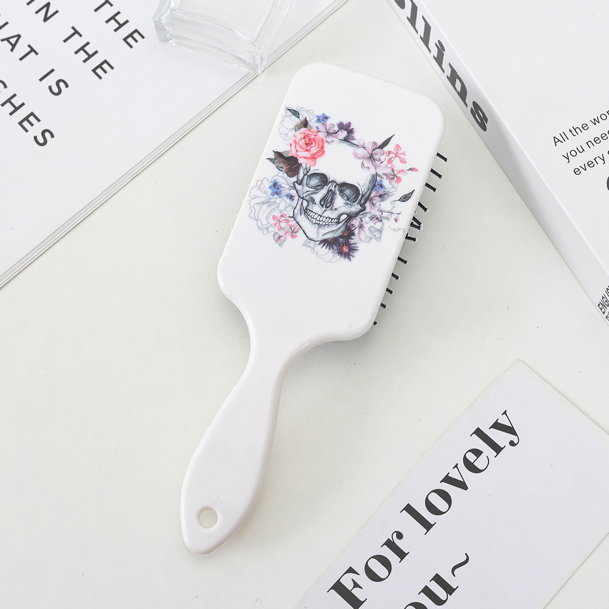115g Weight Hair Comb Makeup Tools Types 1 Piece Quantity Plastic Material Halloween Festival Skull Pattern Simple Style, Classic Style, Commute Style Simple Style Classic Style Commute Skull Plastic Hair Comb 1 Piece 5