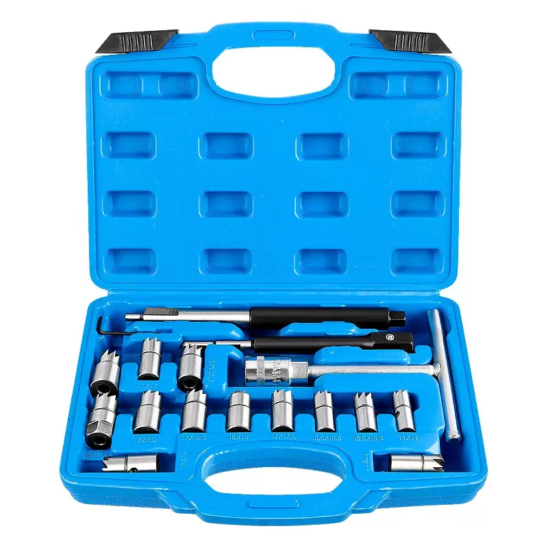 17件套柴油喷油嘴清洗工具/柴油喷油嘴铰刀/喷油嘴座修护组清除器