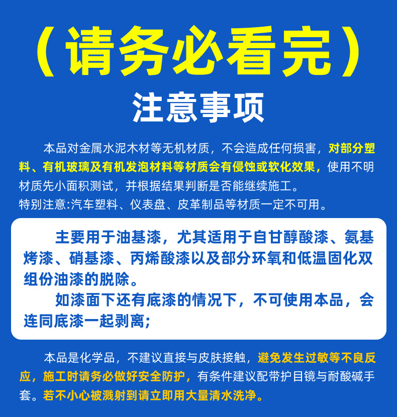 Paint Remover, Powerful Paint Remover, Paint Cleaning Agent, Multi-Effect Cleaning Agent for Car Metal, Wood, and Furniture, Manufacturer